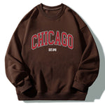 Chicago Print Crew Neck Relaxed Sweatshirt
