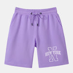 New York Print Mid Length Shorts