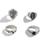 Simple Fashion Cross Ring 4Pcs/set