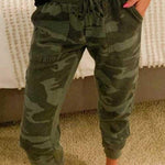 Margovil Casual Drawstring Waisted Camo Jogger