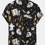 Halloween Ghost Skull Print Shirt