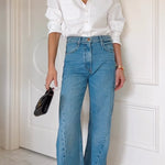 Margovil Lapel Long Sleeves Button Up Blouse Shirt