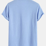 Checkerboard Textured Knitted T-shirt