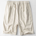 Solid Color Basic Henley Shirts & Linen Cotton Blend 11" Shorts