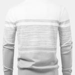Horizontal Stripe Pattern Crew Neck Sweater