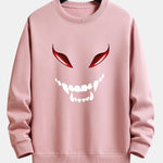 Horror Face Print Relax Fit Sweatshirt