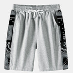 Paisley Paneled Jersey Shorts