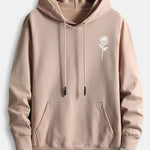 Rose Print Cotton Hoodie