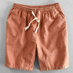Geometric Jacquard Textured Cuban Shirt & Linen Cotton Blend Shorts