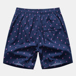 Regular Fit Flamingo Print Cotton T-Shirt & Flamingo Print Drawstring Swim Shorts
