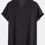 Light Crinkled Fabric Button Up Shirt