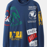 Slogan Graffiti Print Sweatshirt