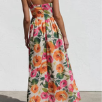Adjustable Strap Floral Print Maxi Dress
