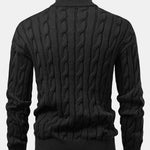 Twist Jacquard Quarter Zip Sweater