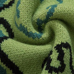 Dinosaur Print Crew Neck Knit Sweater