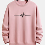 Heartbeat Print Relax Fit Sweatshirt