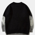 Cat Print Knit Sweater
