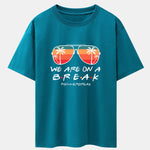 Sunglasses Palm Tree Print Drop Shoulder Oversize T-Shirt