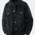 Astronaut Print Pocket Corduroy Jacket