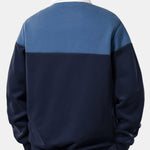 Contrast Polo Collar Sweatshirt