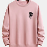 Pumpkin Headless Horseman Print Relax Fit Sweatshirt