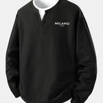 Long Sleeve Milano Print 2 In 1 Waffle T-Shirt