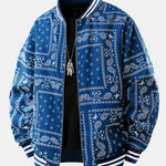 Paisley Print Baseball Jacket