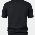 Stripe Jacquard Knit Polo Shirt