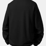 2 In 1 Long Sleeved Crew Neck Waffle T-Shirt