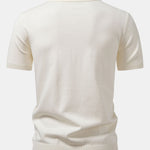 Twist Jacquard Knitted Zipper Polo Shirt & Slim Fit Tapered Trousers