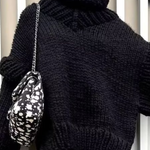 Loose Long Sleeve Turtleneck Sweater