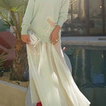 Tini Time Chiffon High Rise Zipper Waist A-line Maxi Skirt