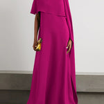 Loose Asymmetric Solid Color Maxi Dresses