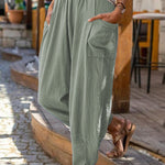 Women's cotton linen casual beach trousers