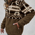Zara ��� Geometric Fleece Half-Zip Pullover