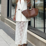 White Sleeveless Suit Vest