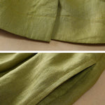 Simple Casual Loose Elasticity Ramie Cotton Skirt