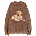Golden Retriever Laying Down Vintage Sweatshirt