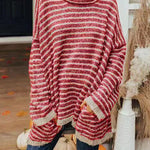 PERFECT TIMING STRIPE POCKETED TUNIC SWEATER
