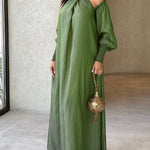 Loose Solid Color Long Sleeves Maxi Dresses
