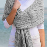Fashionable women's knitted shawl scarf