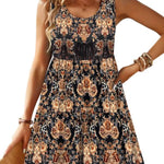 Womens Summer Sundress Boho Floral Casual Tank Dresses