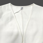 Half Sleeves Loose Solid Color Deep V-Neck Mini Dresses