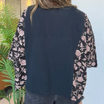 Mix & Match Tee Black Floral（No Patch）