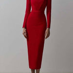 Hollowed-out, form-fitting evening dress