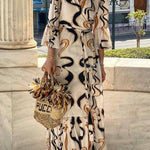 Black and White Tie-dye Maxi Dress