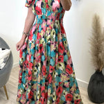 Flower Print Magic Long Maxi Sun Dress