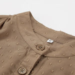 Elegant Loose Dots Puff Sleeves Shirt