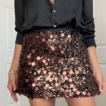 Glitter Sequin Bodycon Mini Skirt