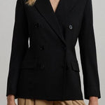 Women's Double-Breasted Wool Crepe Blazer